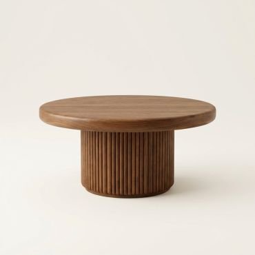 Mesa de centro acanalada